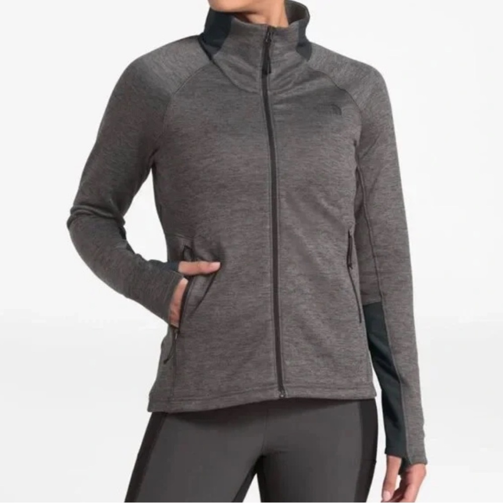 The North Face | Shastina Full Zip Fleece Jacket Slim Fit Dark Gray Medium